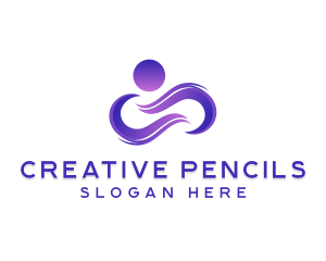 Infinity Loop Person logo design