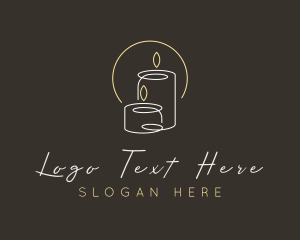 Massage - Candle Light Spa logo design