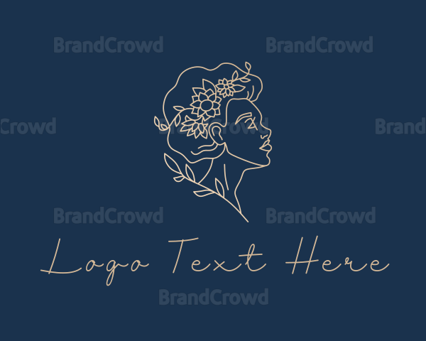 Gradient Wreath Beauty Logo