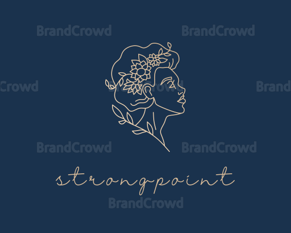 Gradient Wreath Beauty Logo