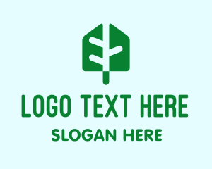 Negative Space - Nature Tree Leaf logo design