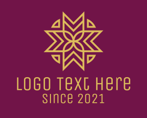 Premium - Gold Floral Pattern logo design