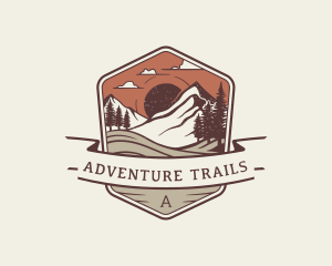 Mountain Camping Adventure logo design