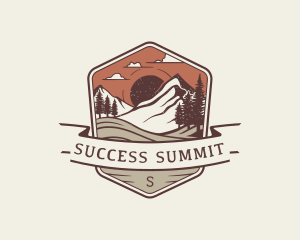 Mountain Camping Adventure logo design