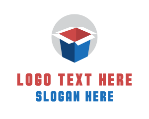 Cardboard - Open Box Business logo design