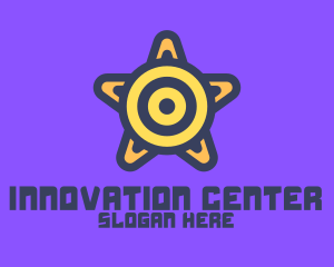 Center - Target Star Shield logo design