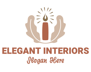 Leaf Wax Candle logo design