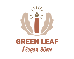 Leaf Wax Candle logo design