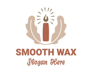 Leaf Wax Candle logo design