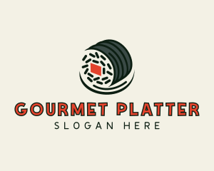 Sushi Dining Gourmet logo design