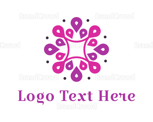 Magenta Floral Pattern Logo