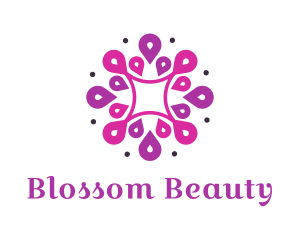 Blossom - Magenta Floral Pattern logo design