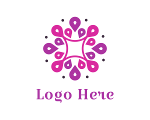 Pattern - Magenta Floral Pattern logo design