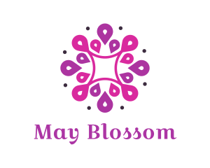 Magenta Floral Pattern logo design