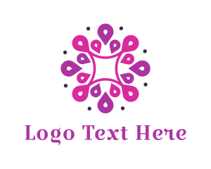 Magenta Floral Pattern Logo