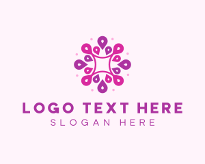 Dahlia - Magenta Floral Pattern logo design