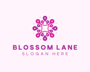 Magenta Floral Pattern logo design