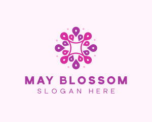 Magenta Floral Pattern logo design