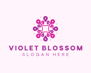 Magenta Floral Pattern logo design