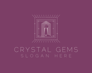 Minimalist Crystal Woman logo design