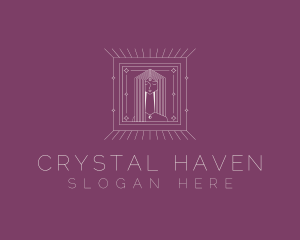 Minimalist Crystal Woman logo design