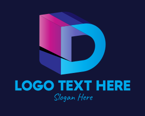 Disco - Retro Letter D logo design