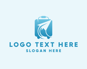 Abroad - Paper Plane Luggage logo design