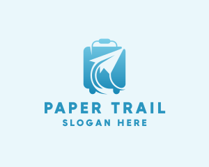 Paper Plane Luggage logo design