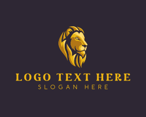 Gold Lion Mane logo design
