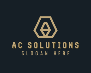 Construction Firm Letter A logo design