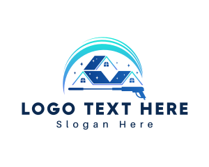 House - Pressure Washer House logo design