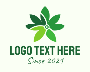 Botanical - Digital Cannabis Leaf logo design