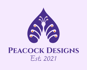 Peacock Feather Fashion logo design