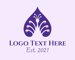 Purple - Peacock Feather Fashion logo design