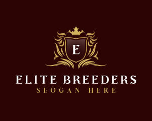 Elegant Crown Shield logo design