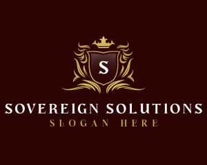 Sovereign - Elegant Crown Shield logo design