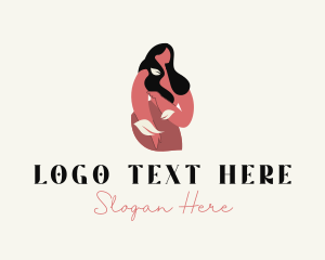 Waxing - Natural Nude Woman logo design