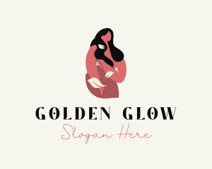 Natural Nude Woman  logo design