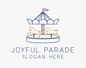 Parade - Horse Carousel Amusement Park logo design