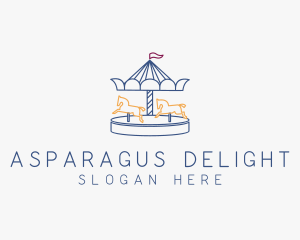 Horse Carousel Amusement Park logo design