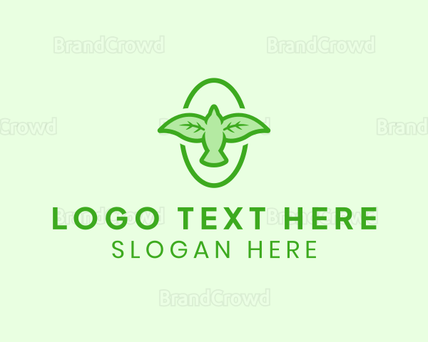 Organic Leaf Bird Logo