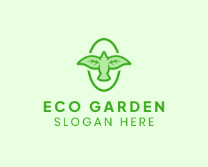 Greenery - Organic Leaf Bird logo design