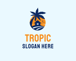 Tropical Sunrise House logo design