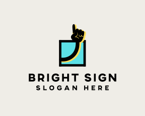 Sign - Hand Up Sign logo design