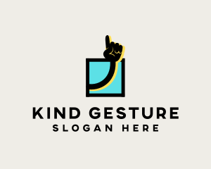 Gesture - Hand Up Sign logo design