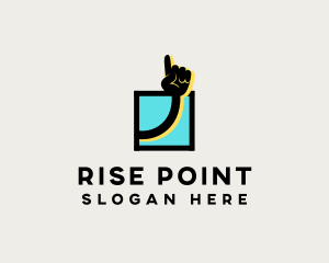 Hand Up Sign logo design