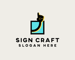 Sign - Hand Up Sign logo design