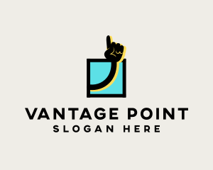 Point - Hand Up Sign logo design