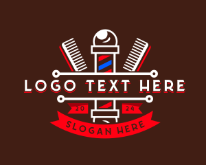 Haircut - Barber Styling Comb logo design