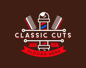 Barber Styling Comb  logo design